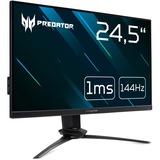 Acer Predator UM.KX3EE.P08 LED display 62,2 cm (24.5") 1920 x 1080 pixel Fuld HD IPS Sort, Gaming Skærm Sort, 62,2 cm (24.5"), 1920 x 1080 pixel, Fuld HD, IPS, 2 ms, Sort