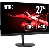 Acer XV272UP 68,6 cm (27") 2560 x 1440 pixel Quad HD LED Sort, Gaming Skærm Sort, 68,6 cm (27"), 2560 x 1440 pixel, Quad HD, LED, 1 ms, Sort