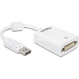 DeLOCK 61765 videokabel adapter 0,125 m DisplayPort DVI-I Hvid Hvid, 0,125 m, DisplayPort, DVI-I, Hanstik, Hunstik, Hvid
