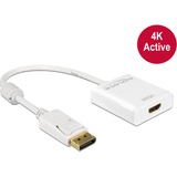 DeLOCK 62608 videokabel adapter 0,2 m DisplayPort HDMI Type A (Standard) Hvid Hvid, 0,2 m, DisplayPort, HDMI Type A (Standard), Hanstik, Hunstik, Guld