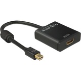 DeLOCK 62611 videokabel adapter 0,2 m Mini DisplayPort HDMI Type A (Standard) Sort Sort, 0,2 m, Mini DisplayPort, HDMI Type A (Standard), Hanstik, Hunstik, Guld