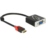 DeLOCK 62967 videokabel adapter 0,2 m DisplayPort VGA (D-Sub) Sort Sort, 0,2 m, DisplayPort, VGA (D-Sub), Hanstik, Hunstik, Guld