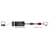 DeLOCK 63928 videokabel adapter 0,2 m USB Type-C DisplayPort 20 pin Sort, Rød Sort, 0,2 m, USB Type-C, DisplayPort 20 pin, Hanstik, Hunstik, Lige