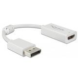 DeLOCK 63936 videokabel adapter 0,1 m DisplayPort HDMI Hvid Hvid, 0,1 m, DisplayPort, HDMI, Hanstik, Hunstik, Lige