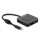 DeLOCK 64042 interface hub USB 3.2 Gen 1 (3.1 Gen 1) Type-A 5000 Mbit/s Sort, USB hub Sort, USB 3.2 Gen 1 (3.1 Gen 1) Type-A, USB 3.2 Gen 1 (3.1 Gen 1) Type-A, MMC Mobile, MicroSD (TransFlash), MicroSDHC, MicroSDXC, MiniSD, MiniSDHC, RS-MMC, SD, SDHC, SDXC, 5000 Mbit/s, Sort, 0,2 m