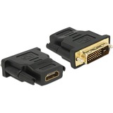 DeLOCK 65466 kabel kønsskifter DVI 24+1 HDMI Sort, Adapter DVI 24+1, HDMI, Sort
