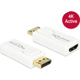 DeLOCK 65580 kabel kønsskifter Displayport 1.2 HDMI Hvid, Adapter Hvid, Displayport 1.2, HDMI, Hvid