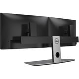 Dell Dual Monitor Stand 68,6 cm (27") Aluminium, Sort Skrivebord, Gulvstander Sort, 6 kg, 48,3 cm (19"), 68,6 cm (27"), 100 x 100 mm, Højdejustering, Aluminium, Sort