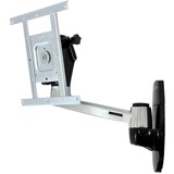 Ergotron LX HD Wall Mount Swing Arm 106,7 cm (42") Aluminium Sølv/Sort, 106,7 cm (42"), 75 x 75 mm, 200 x 200 mm, -20 - 20°, Aluminium, Aluminium