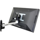 Ergotron LX HD Wall Mount Swing Arm 106,7 cm (42") Aluminium Sølv/Sort, 106,7 cm (42"), 75 x 75 mm, 200 x 200 mm, -20 - 20°, Aluminium, Aluminium