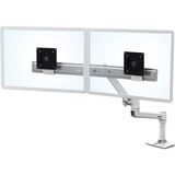 Ergotron LX Series Desk Dual Direct Arm 63,5 cm (25") Hvid Skrivebord, Skærmbeslag Hvid, Fritstående, 9,9 kg, 63,5 cm (25"), 100 x 100 mm, Højdejustering, Hvid