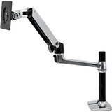 Ergotron LX Series Desk Mount LCD Arm, Tall Pole 86,4 cm (34") Sort Skrivebord, Skærmbeslag aluminium, Tall Pole, 11,3 kg, 86,4 cm (34"), 75 x 75 mm, 100 x 100 mm, Sort