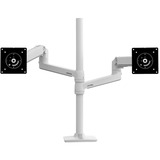 Ergotron LX Series LX Dual Stacking Arm 101,6 cm (40") Klemme Hvid, Skærmbeslag Hvid, Klemme, 9,1 kg, 101,6 cm (40"), 100 x 100 mm, Højdejustering, Hvid