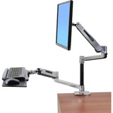 Ergotron LX Series LX HD Sit-Stand 116,8 cm (46") Aluminium Skrivebord, Skærmbeslag Sølv/Sort, 13,6 kg, 116,8 cm (46"), Højdejustering, Aluminium