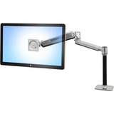 Ergotron LX Series LX HD Sit-Stand 116,8 cm (46") Aluminium, Skærmbeslag Sølv/Sort, 13,6 kg, 116,8 cm (46"), Højdejustering, Aluminium