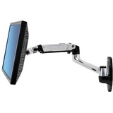 Ergotron LX Series LX Wall Mount LCD Arm 86,4 cm (34") Aluminium Væg Sølv, 11,3 kg, 86,4 cm (34"), 75 x 75 mm, 100 x 100 mm, Aluminium