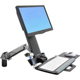 Ergotron StyleView Sit-Stand Combo Arm 61 cm (24") Aluminium Væg, Mount Hvid, 13,2 kg, 61 cm (24"), 75 x 75 mm, 100 x 100 mm, Aluminium