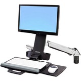 Ergotron StyleView Sit-Stand Combo Arm 61 cm (24") Aluminium, Mount Hvid, 13,2 kg, 61 cm (24"), 75 x 75 mm, 100 x 100 mm, Aluminium