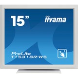 iiyama ProLite T1531SR-W5 computerskærm 38,1 cm (15") 1024 x 768 pixel LED Berøringsskærm Hvid, LED-skærm Hvid, 38,1 cm (15"), 1024 x 768 pixel, LED, 8 ms, Hvid