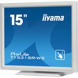 iiyama ProLite T1531SR-W5 computerskærm 38,1 cm (15") 1024 x 768 pixel LED Berøringsskærm Hvid, LED-skærm Hvid, 38,1 cm (15"), 1024 x 768 pixel, LED, 8 ms, Hvid