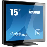 iiyama ProLite T1532MSC-B5X touch screen skærm 38,1 cm (15") 1024 x 768 pixel Multi-touch Sort, LED-skærm Sort, 38,1 cm (15"), 330 cd/m², TN, 4:3, 1024 x 768 pixel, LED