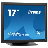 iiyama ProLite T1731SR-B5 touch screen skærm 43,2 cm (17") 1280 x 1024 pixel Single-touch Sort, LED-skærm Sort, 43,2 cm (17"), 200 cd/m², TN, 5:4, 1280 x 1024 pixel, 5:4