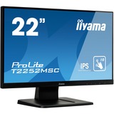iiyama ProLite T2252MSC-B1 touch screen skærm 54,6 cm (21.5") 1920 x 1080 pixel Multi-touch Sort, LED-skærm Sort, 54,6 cm (21.5"), 250 cd/m², Fuld HD, 16:9, 1920 x 1080 pixel, LED
