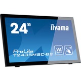 iiyama ProLite T2435MSC-B2 computerskærm 59,9 cm (23.6") 1920 x 1080 pixel Fuld HD LED Berøringsskærm Sort, LED-skærm Sort, 59,9 cm (23.6"), 1920 x 1080 pixel, Fuld HD, LED, 6 ms, Sort