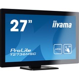 iiyama ProLite T2736MSC-B1 touch screen skærm 68,6 cm (27") 1920 x 1080 pixel Multi-touch Sort, LED-skærm Sort, 68,6 cm (27"), 255 cd/m², Fuld HD, A-MVA, 16:9, 1920 x 1080 pixel