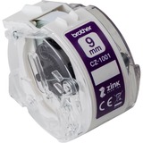 Brother CZ-1001 etiketbånd Violet på hvid Violet på hvid, CZ, Inkjet, Brother, VC-500W, 9 mm