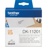 Brother DK-11201 etiketbånd Sort på hvid, Tape Sort på hvid, 400 stk, DK, Sort, Hvid, Direkte termisk, Kina