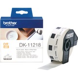 Brother DK-11218 Round Labels Hvid, Tape Hvid, DK, Ø 24 mm, 1000 stk