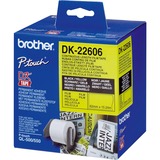 Brother DK-22606 etiketbånd Sort på gul, Tape Sort på gul, DK, Sort, Gul, Direkte termisk, Brother, Brother QL1050, QL1060N, QL500, QL500A, QL550, QL560, QL560VP, QL570, QL580N, QL650TD, QL700,...