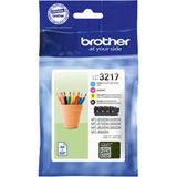Brother LC3217VALDR blækpatron 4 stk Original Sort, Blå, Magenta, Gul Sort, Blå, Magenta, Gul, 4 stk, 550 Sider, 550 Sider, Multipakke