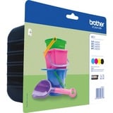 Brother LC-221 blækpatron 4 stk Original Standard udbytte Sort, Blå, Magenta, Gul Standard udbytte, Sort, Blå, Magenta, Gul, 4 stk, 260 Sider, 260 Sider, Multipakke