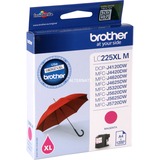 Brother LC-225XLM blækpatron 1 stk Original Magenta Pigmentbaseret blæk, 1200 Sider, 1 stk, Enkelt pakke