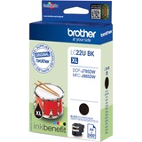 Brother LC-22UBK blækpatron Original Højt (XL) udbytte Sort Højt (XL) udbytte, Pigmentbaseret blæk, 2400 Sider
