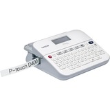 Brother PT-D400VP etiketprinter Termisk overførsel 180 x 180 dpi TZe, Etiketteringsmaskine TZe, Termisk overførsel, 180 x 180 dpi, 20 mm/sek., AA, Grå, Hvid
