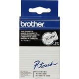 Brother TCM91 etiketbånd TC, Tape 1 stk, TC, Sort på transparant, Japan, 5 År, Brother PT2000, PT3000, PT500, PT5000, PT8E