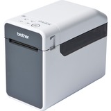 Brother TD-2120N etiketprinter Direkte termisk 203 x 203 dpi 152,4 mm/sek. Ledningsført Ethernet LAN Hvid/grå, Direkte termisk, 203 x 203 dpi, 152,4 mm/sek., Ledningsført, Sort, Grå