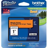 Brother TZe-B51 etiketbånd Sort på fluorescerende orange, Tape Sort på fluorescerende orange, TZe, Grå, Termisk overførsel, Brother, PT-2430PC, PT-2700, PT-2730, PT-9600, PT-9700PC, PT-9800PCN