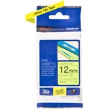 Brother TZe-C31 etiketbånd TZ, Tape Gul, TZ, Sort, 5 m, 1 stk, Blister, 1,2 cm