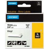 Dymo 19mm RHINO Coloured Vinyl etiketbånd D1, Tape D1, Hvid, Vinyl, Belgien, 5,5 m, 1 stk