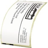 Dymo Ægte LabelWriter Store Forsendelsesetiketter/Navneskilte | 54 mm x 101 mm | Selvklæbende | Rulle med 220 let-aftrækkelige etiketter | til LabelWriter etiketmaskiner | Fremstillet i Europa Hvid, Selvklæbende printeretiket, Papir, Permanent, Rektandel, LabelWriter