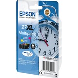 Epson Alarm clock Multipack 3-colour 27XL DURABrite Ultra Ink, Blæk Højt (XL) udbytte, Blå, Magenta, Gul, Pigmentbaseret blæk, 10,4 ml, 1 stk, Multipakke