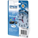 Epson Alarm clock Multipack 3-colour 27 DURABrite Ultra Ink, Blæk Standard udbytte, Blå, Magenta, Gul, Pigmentbaseret blæk, 3,6 ml, 1 stk, Multipakke