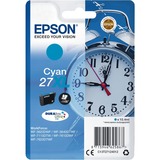 Epson Alarm clock Singlepack Cyan 27XL DURABrite Ultra Ink, Blæk Højt (XL) udbytte, Blå, 10,4 ml, 1 stk, 1100 Sider