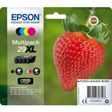 Epson Strawberry C13T29964012 blækpatron 1 stk Original Højt (XL) udbytte Sort, Blå, Magenta, Gul Højt (XL) udbytte, 11,3 ml, 6,4 ml, 470 Sider, 1 stk, Multipakke