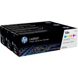 HP 128A Pakke med 3 stk., cyan/magenta/gul, originale blækpatroner, Toner cyan/magenta/gul, originale blækpatroner, 1300 Sider, Blå, Magenta, Gul, 3 stk