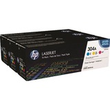 HP 304A Pakke med 3 stk., cyan/magenta/gul, originale blækpatroner, Toner cyan/magenta/gul, originale blækpatroner, 2800 Sider, Blå, Magenta, Gul, 3 stk